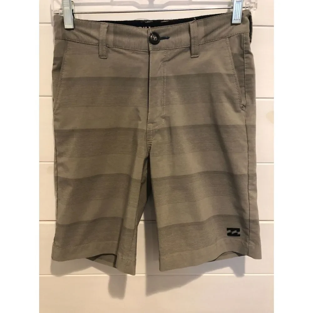 MENS‎ BILLABONG TAN KHAKI STRIPE HYBRID SHORTS SZ 25 SUBMERSIBLES BOARD SHORTS